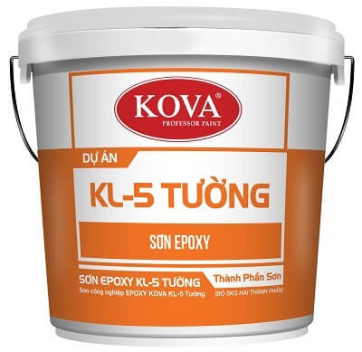 Sơn công nghiệp EPOXY KOVA KL-5T GOlD bóng mờ sơn tường (20kg, 4kg)
