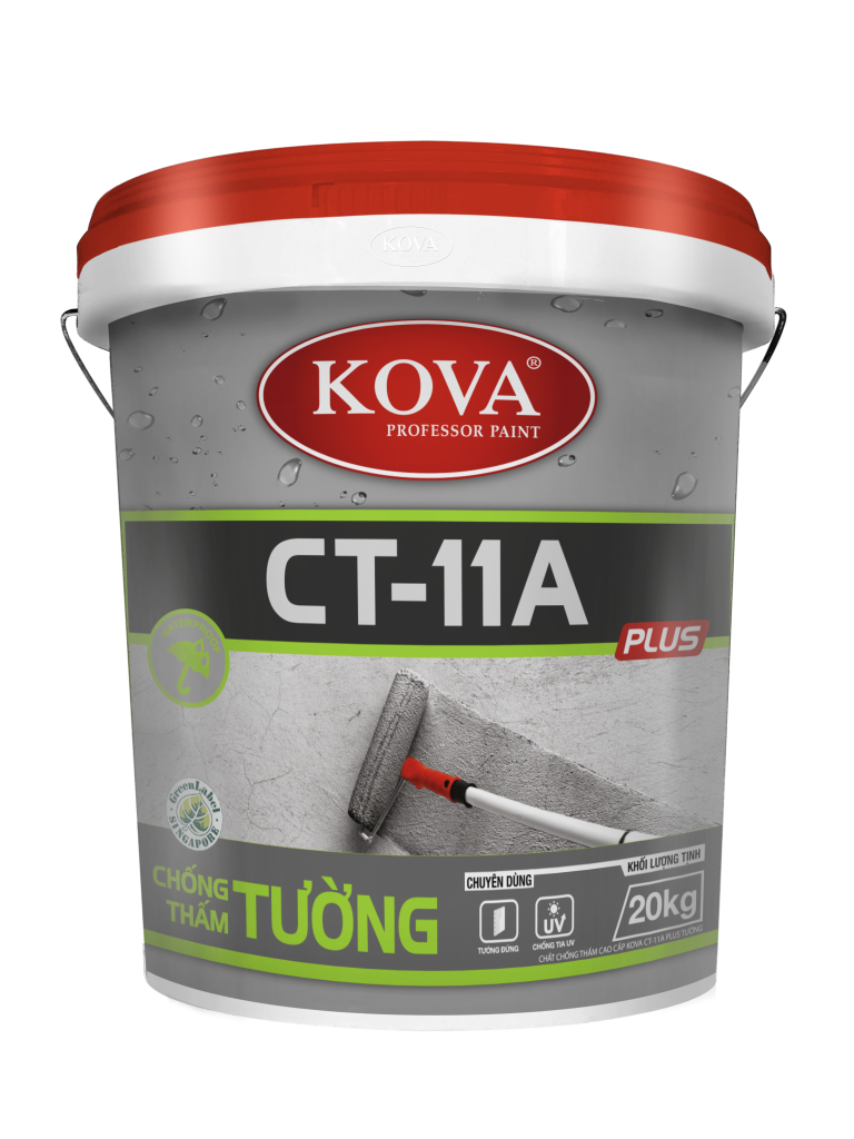 Chất Chống Thấm Cao Cấp KOVA CT-11A Plus Tường (20kg, 4kg, 1kg)