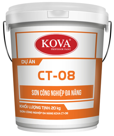 Sơn công nghiệp đa năng KOVA CT-08 màu theo sơn trang trí (20kg, 4kg)
